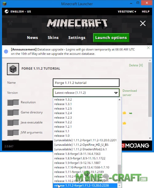 Minecraft forge download mods